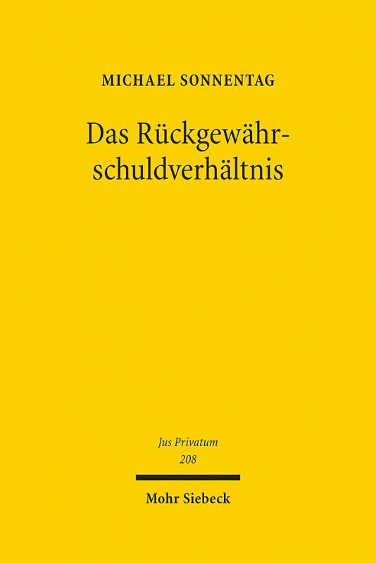 Cover-Bild Das Rückgewährschuldverhältnis