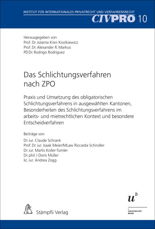 Cover-Bild Das Schlichtungsverfahren nach ZPO