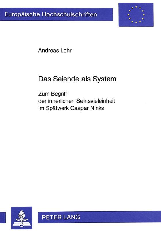 Cover-Bild Das Seiende als System