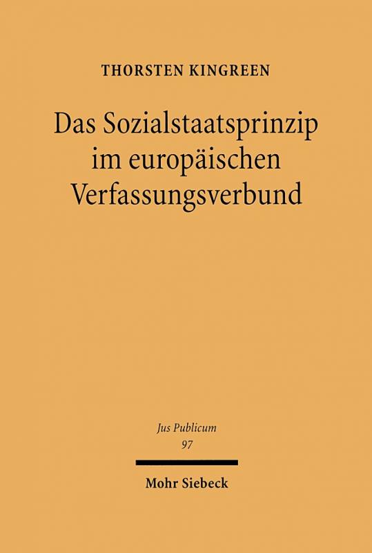 Cover-Bild Das Sozialstaatsprinzip im Europäischen Verfassungsverbund