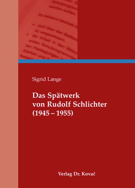 Cover-Bild Das Spätwerk von Rudolf Schlichter (1945-1955)