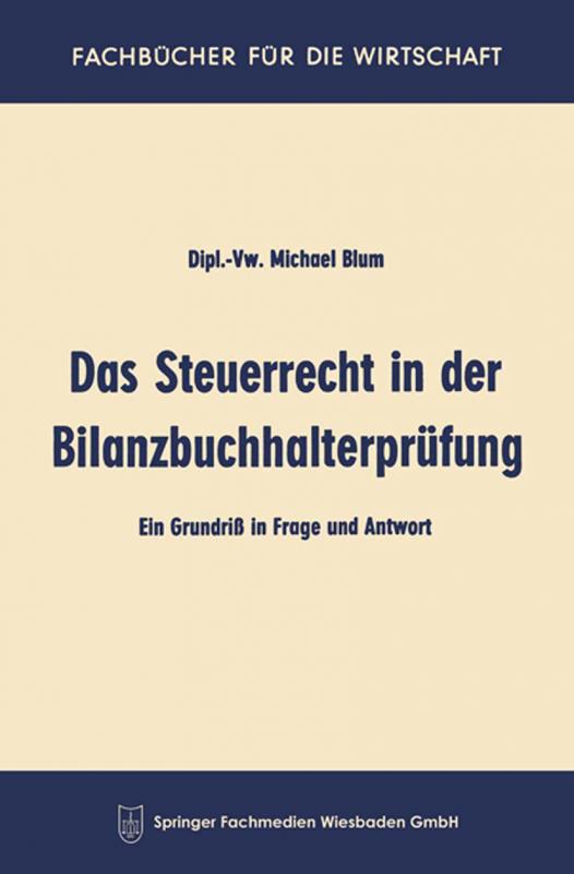 Cover-Bild Das Steuerrecht in der Bilanzbuchhalterprüfung