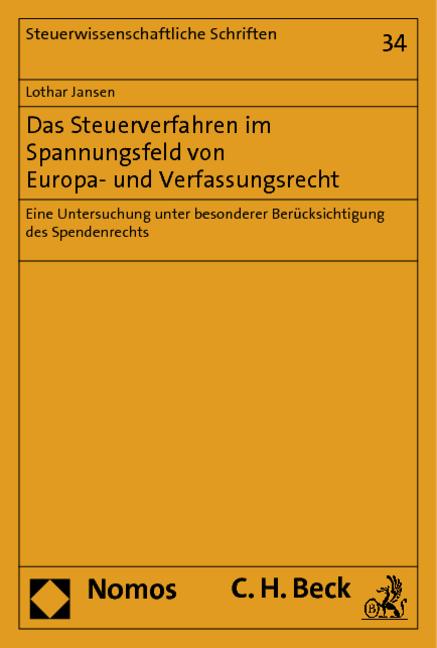 Cover-Bild Das Steuerverfahren im Spannungsfeld von Europa- und Verfassungsrecht