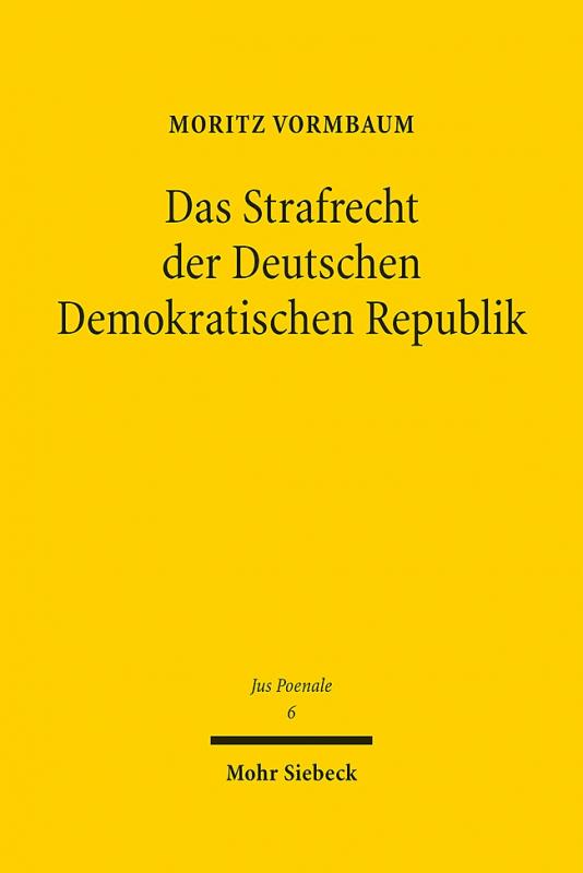 Cover-Bild Das Strafrecht der Deutschen Demokratischen Republik