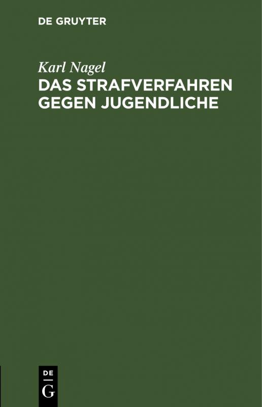 Cover-Bild Das Strafverfahren gegen Jugendliche