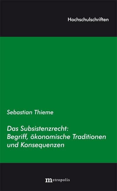 Cover-Bild Das Subsistenzrecht