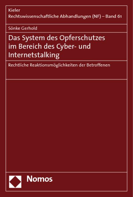 Cover-Bild Das System des Opferschutzes im Bereich des Cyber- und Internetstalking