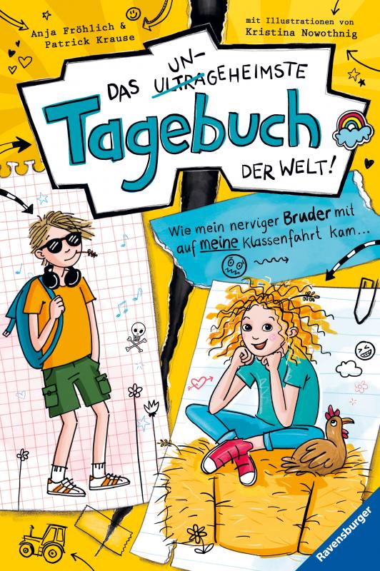 Cover-Bild Das ungeheimste Tagebuch der Welt!, Band 3: Wie mein nerviger Bruder mit auf meine Klassenfahrt kam … (Comic-Roman aus zwei Perspektiven für Kinder ab 10 Jahren)