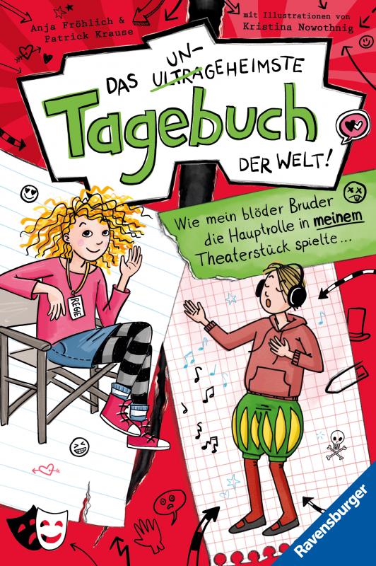 Cover-Bild Das ungeheimste Tagebuch der Welt!, Band 4: Wie mein blöder Bruder die Hauptrolle in meinem Theaterstück spielte … (Comic-Roman aus zwei Perspektiven für Kinder ab 10 Jahren)