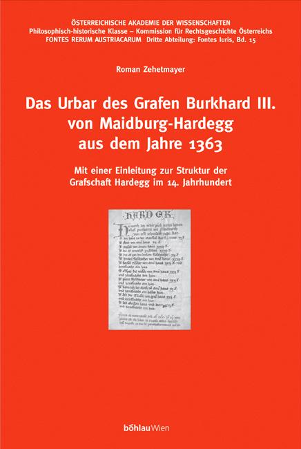 Cover-Bild Das Urbar des Grafen Burkhard III. von Maidburg-Hardegg aus dem Jahre 1363