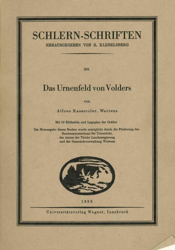 Cover-Bild Das Urnenfeld von Volders