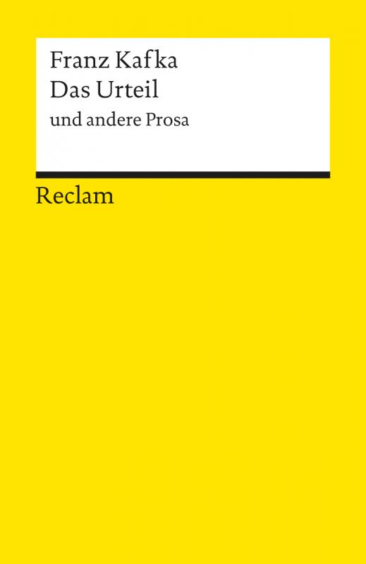 Cover-Bild Das Urteil und andere Prosa