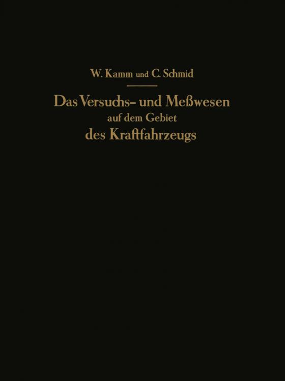 Cover-Bild Das Versuchs- und Meßwesen auf dem Gebiet des Kraftfahrzeugs