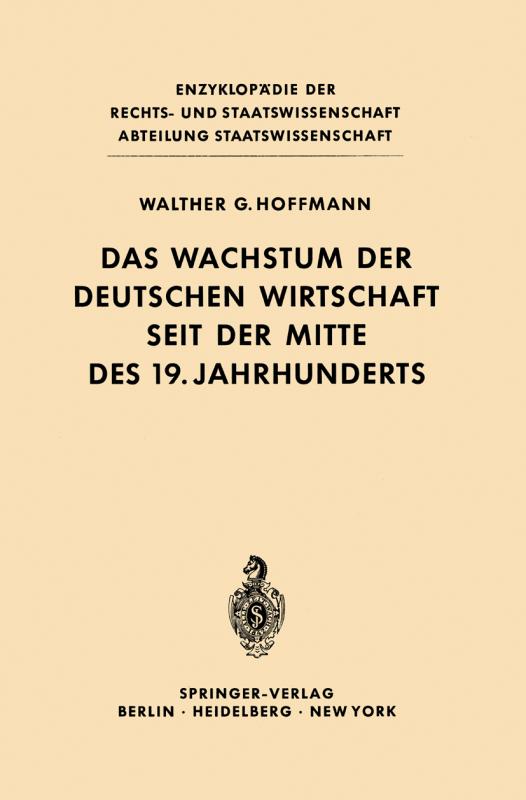 Cover-Bild Das Wachstum der deutschen Wirtschaft seit der Mitte des 19. Jahrhunderts
