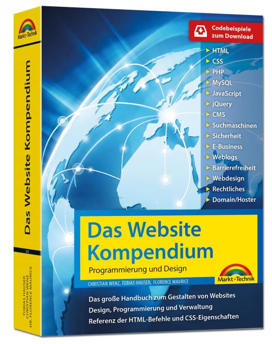 Cover-Bild Das Website Handbuch - komplett in Farbe, Programmierung und Design