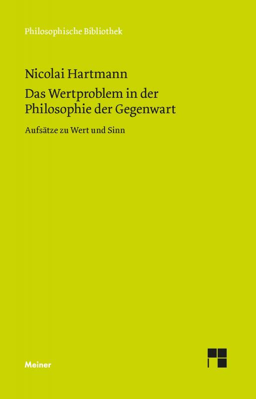 Cover-Bild Das Wertproblem in der Philosophie der Gegenwart