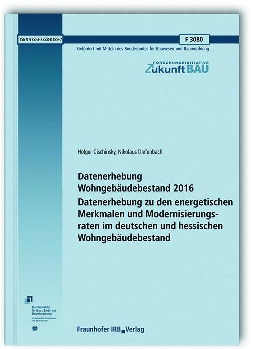 Cover-Bild Datenerhebung Wohngebäudebestand 2016