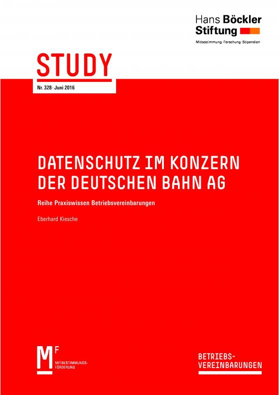 Cover-Bild Datenschutz im Konzern der Deutschen Bahn AG
