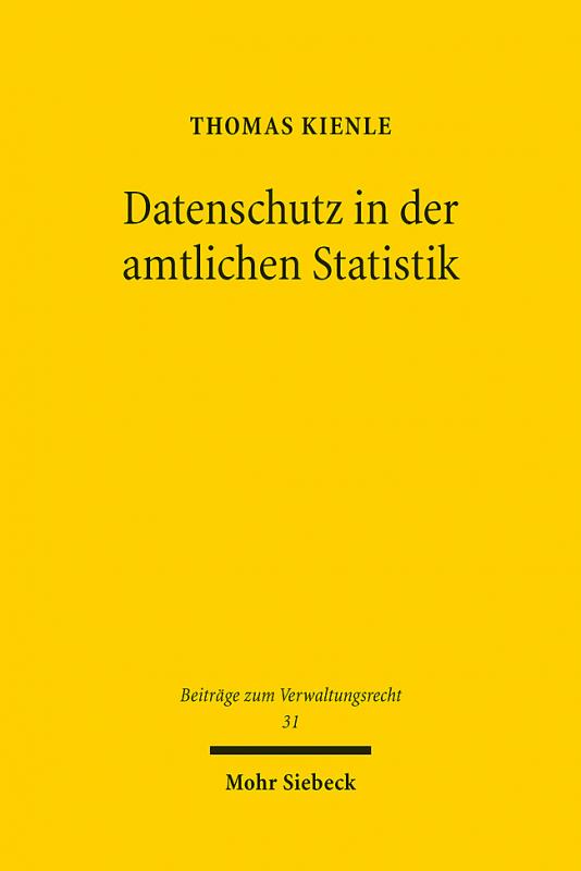 Cover-Bild Datenschutz in der amtlichen Statistik