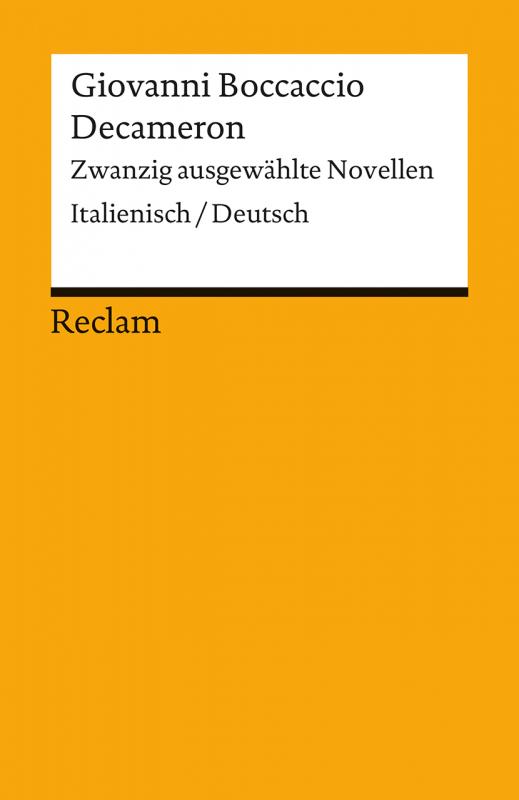 Cover-Bild Decameron. Zwanzig ausgewählte Novellen. Italienisch/Deutsch