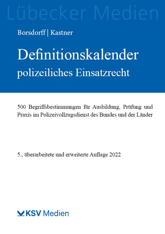 Cover-Bild Definitionskalender polizeiliches Einsatzrecht
