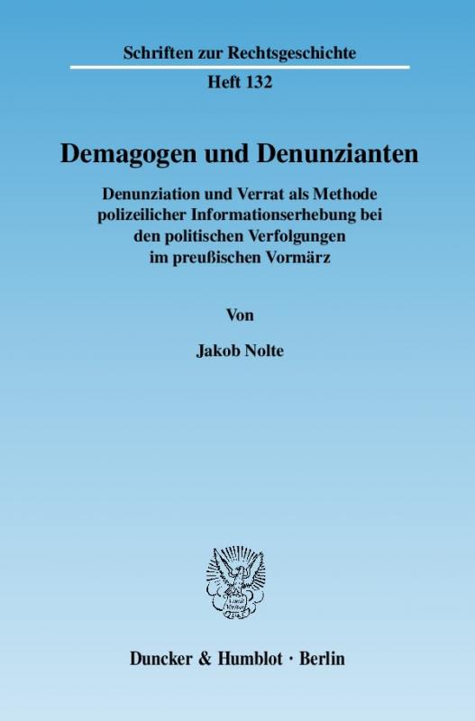 Cover-Bild Demagogen und Denunzianten.