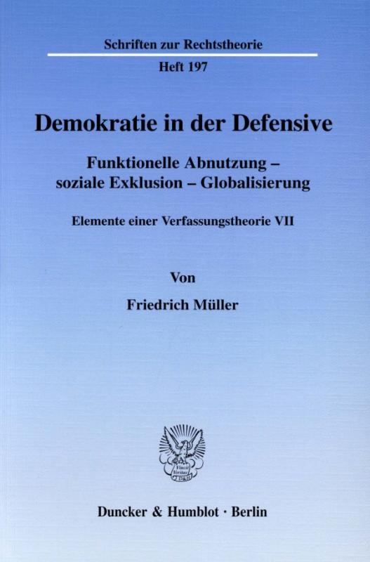 Cover-Bild Demokratie in der Defensive.
