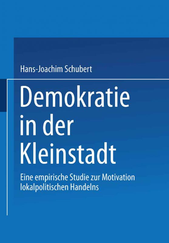 Cover-Bild Demokratie in der Kleinstadt