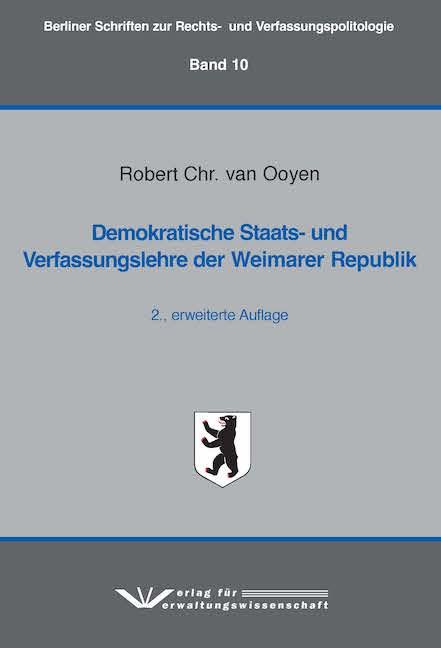 Cover-Bild Demokratische Staats- und Verfassungslehre der Weimarer Republik