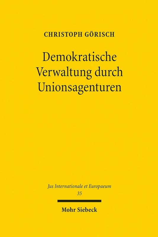 Cover-Bild Demokratische Verwaltung durch Unionsagenturen