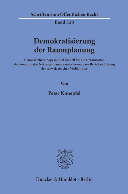 Cover-Bild Demokratisierung der Raumplanung.