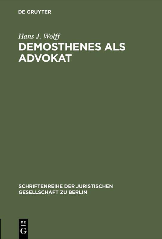 Cover-Bild Demosthenes als Advokat
