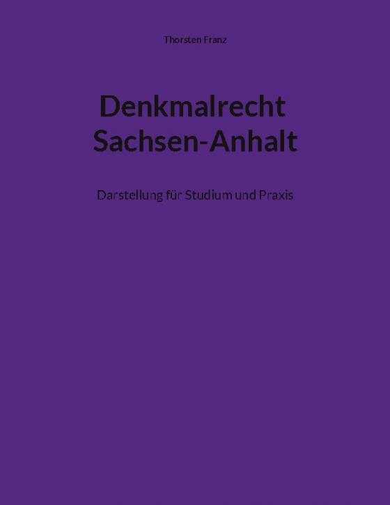 Cover-Bild Denkmalrecht Sachsen-Anhalt