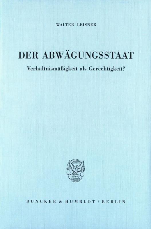 Cover-Bild Der Abwägungsstaat.