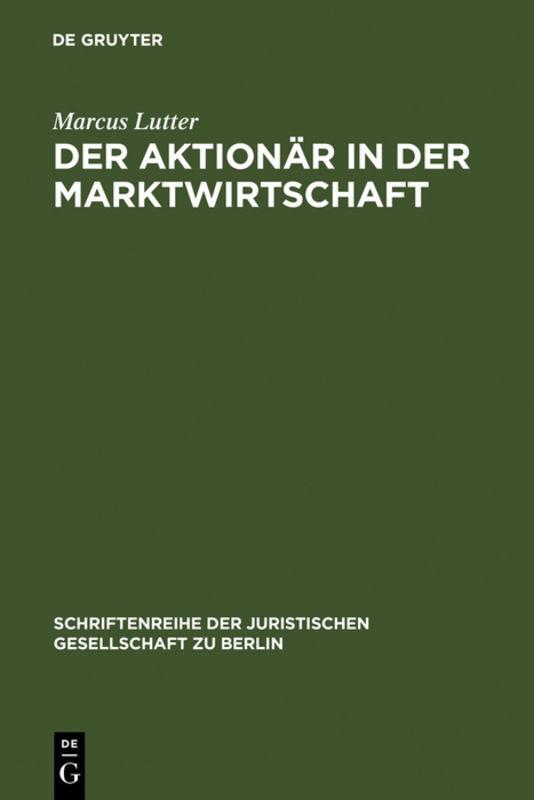 Cover-Bild Der Aktionär in der Marktwirtschaft