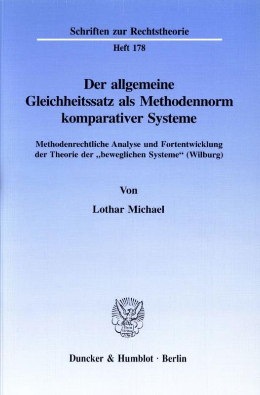 Cover-Bild Der allgemeine Gleichheitssatz als Methodennorm komparativer Systeme.