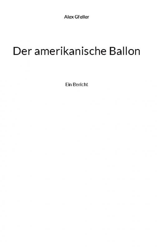 Cover-Bild Der amerikanische Ballon