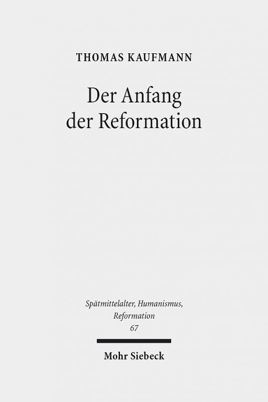 Cover-Bild Der Anfang der Reformation