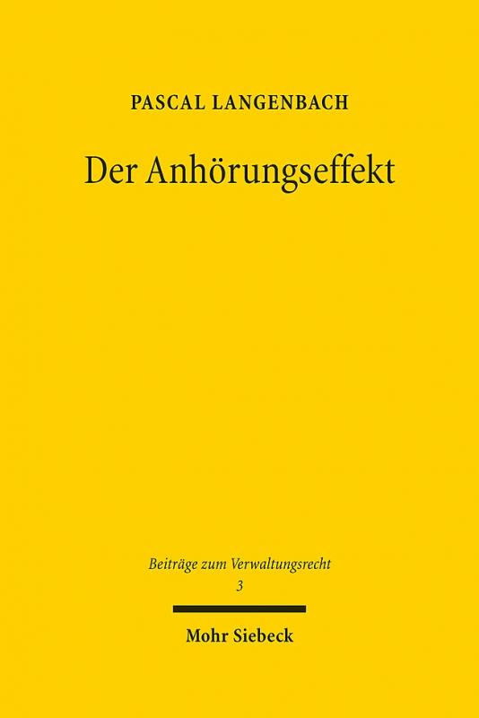 Cover-Bild Der Anhörungseffekt