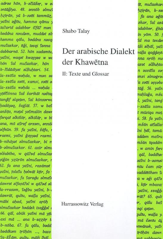 Cover-Bild Der arabische Dialekt der Khawetna - II. Texte und Glossar
