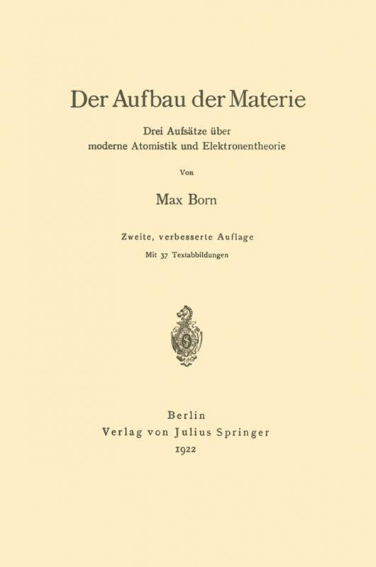 Cover-Bild Der Aufbau der Materie