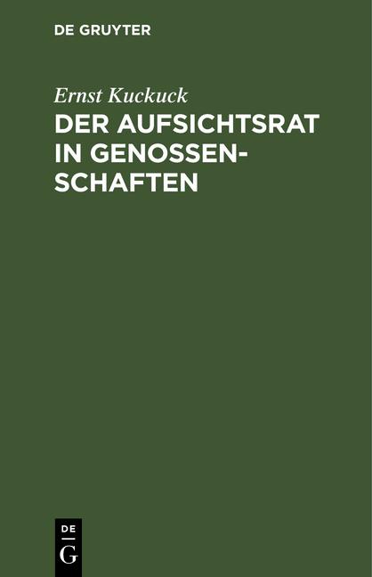 Cover-Bild Der Aufsichtsrat in Genossenschaften