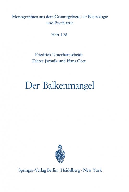 Cover-Bild Der Balkenmangel