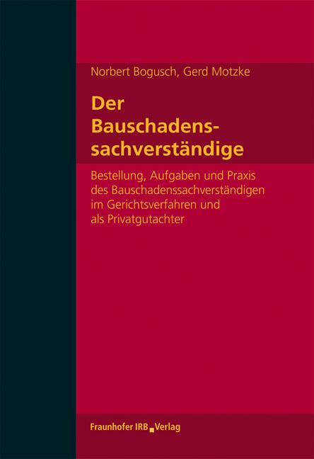 Cover-Bild Der Bauschadenssachverständige