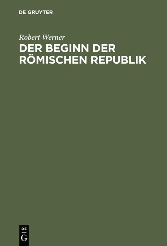 Cover-Bild Der Beginn der Römischen Republik