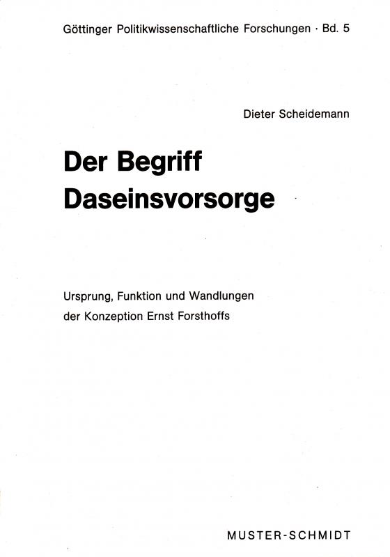 Cover-Bild Der Begriff Daseinsvorsorge