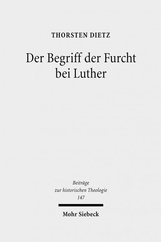 Cover-Bild Der Begriff der Furcht bei Luther