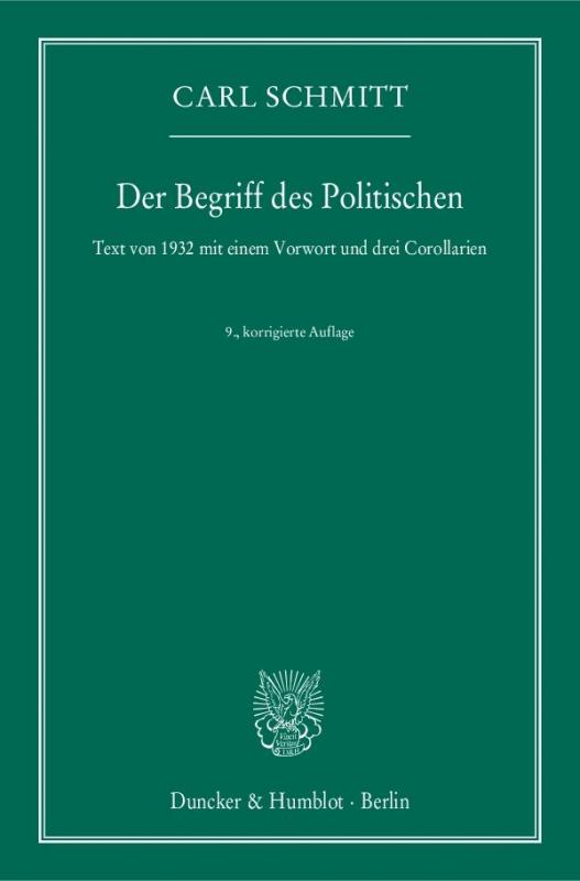 Cover-Bild Der Begriff des Politischen.