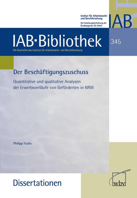 Cover-Bild Der Beschäftigungszuschuss