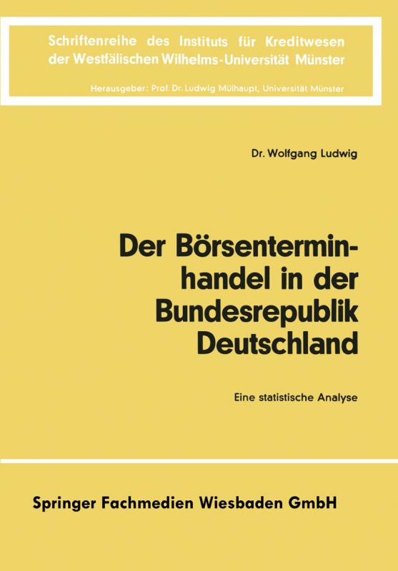 Cover-Bild Der Börsenterminhandel in der Bundesrepublik Deutschland